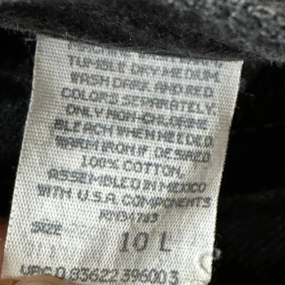 Vtg Lee Original Mom Jeans Women's 10 L Black Wash High Waist Tapered Leg - Picture 4 of 5